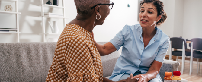 Caregivers like this one use simple but effective communication techniques to put their clients at ease and provide quality care.